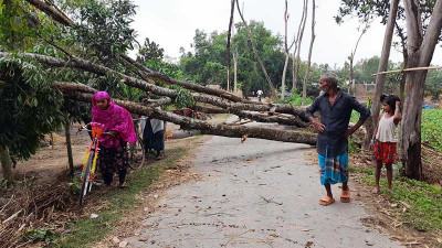 ঠাকুরগাঁওয়ে ঝড়ে বিধ্বস্ত ২০ গ্রাম, দুই নারীর মৃত্যু