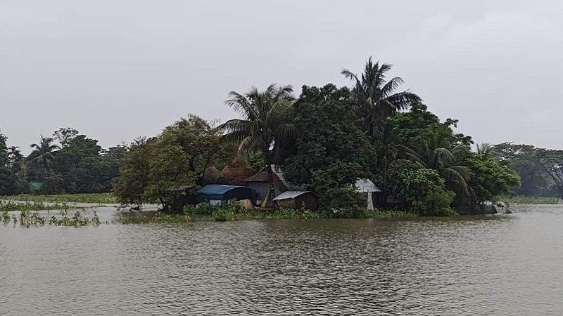 নেত্রকোনায় ঢলের পানি বৃদ্ধি অব্যাহত