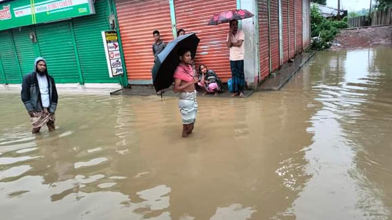 মুহুরী নদীর পানি বিপৎসীমার ওপরে, নিম্নাঞ্চল প্লাবিত হওয়ার শঙ্কা