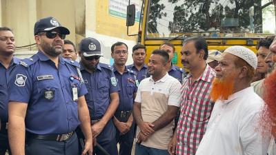 হিলিতে পুলিশের কার্যক্রম শুরু, জনমনে স্বস্তি