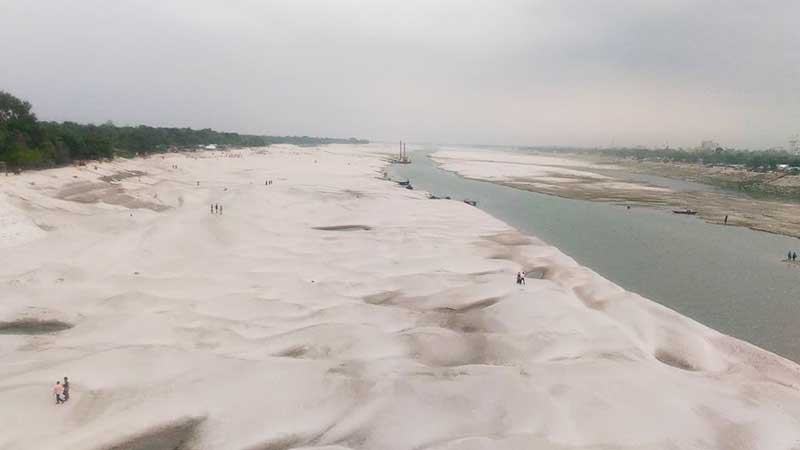 উত্তোলিত সাড়ে ৩ লাখ ঘনমিটার ডাম্পিং বালি এক মাসেই বিলীন