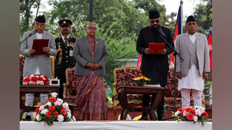 শপথ নিলেন নেপালের সর্বকনিষ্ঠ প্রধানমন্ত্রী বালেন্দ্র শাহ