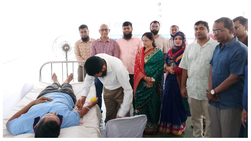 নেত্রকোনায় জুলাই গণঅভ্যুত্থান স্মরণে স্বেচ্ছায় রক্তদান ও মেডিকেল ক্যাম্প
