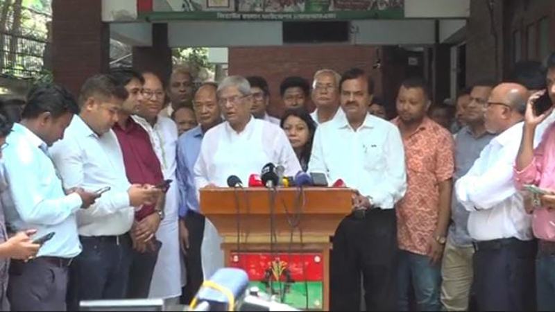 উদ্ভূত পরিস্থিতি উত্তরণের একমাত্র পথ দ্রুত নির্বাচন : মির্জা ফখরুল
