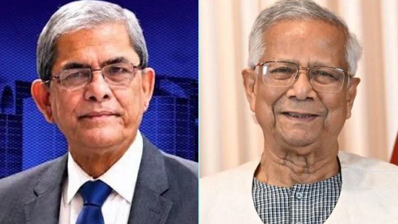 রাষ্ট্রপতি নির্বাচিত হওয়ায় মির্জা ফখরুল ইসলাম আলমগীরকে অধ্যাপক ইউনূসের অভিনন্দন