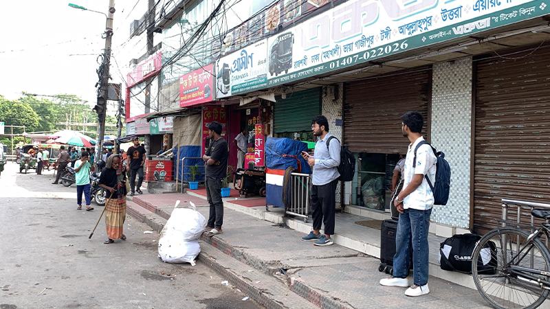 রাজশাহী থেকে সারা দেশে বাস চলাচল বন্ধ