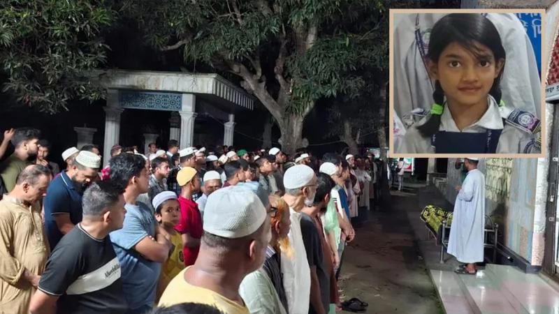 দাদা-দাদির পাশে চিরনিদ্রায় শায়িত শিশু রামিসা