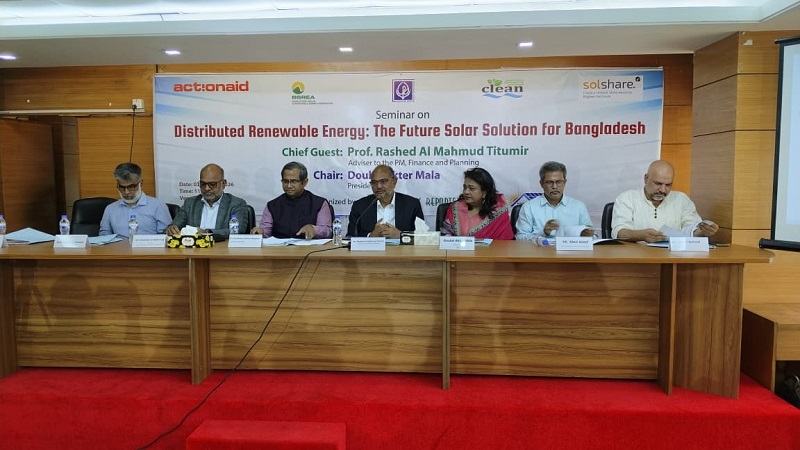 সামাজিক আন্দোলনেই গড়ে উঠবে স্বনির্ভর নবায়নযোগ্য জ্বালানি ব্যবস্থা: অর্থ ও পরিকল্পনা উপদেষ্টা তিতুমীর
