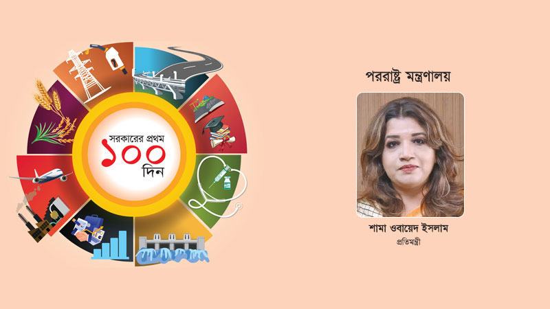 গত ৯০-১০০ দিনে মূল কাজ ছিল বাংলাদেশের পররাষ্ট্রনীতিকে জাতীয় স্বার্থকেন্দ্রিক ভিত্তিতে পুনর্গঠন করা