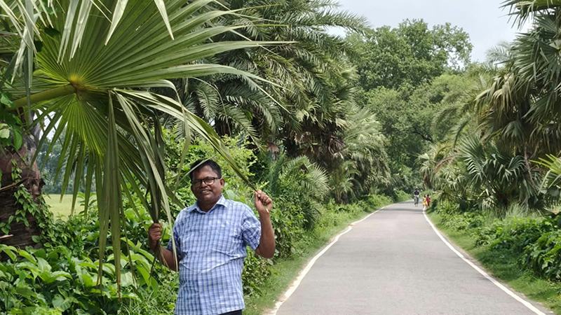 সড়কের দুধারে নিজ হাতে লাগানো বৃক্ষ যার আনন্দের উৎস
