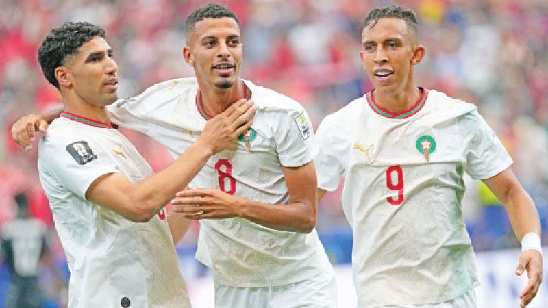 মরক্কো সবার আগে কোয়ার্টার ফাইনালে